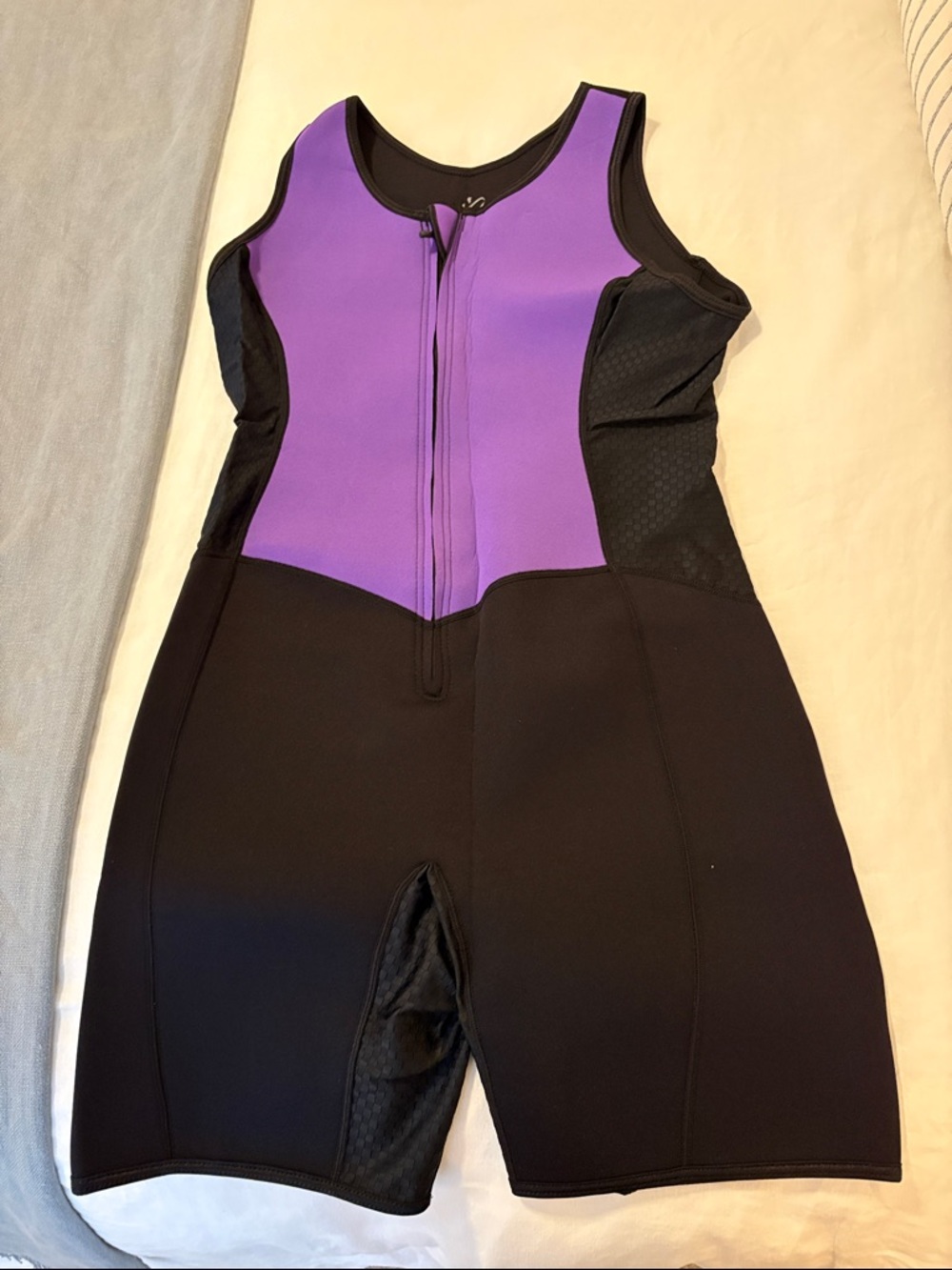 Women’s Purple and Black Neoprene Shorty Wetsuit - Unbranded